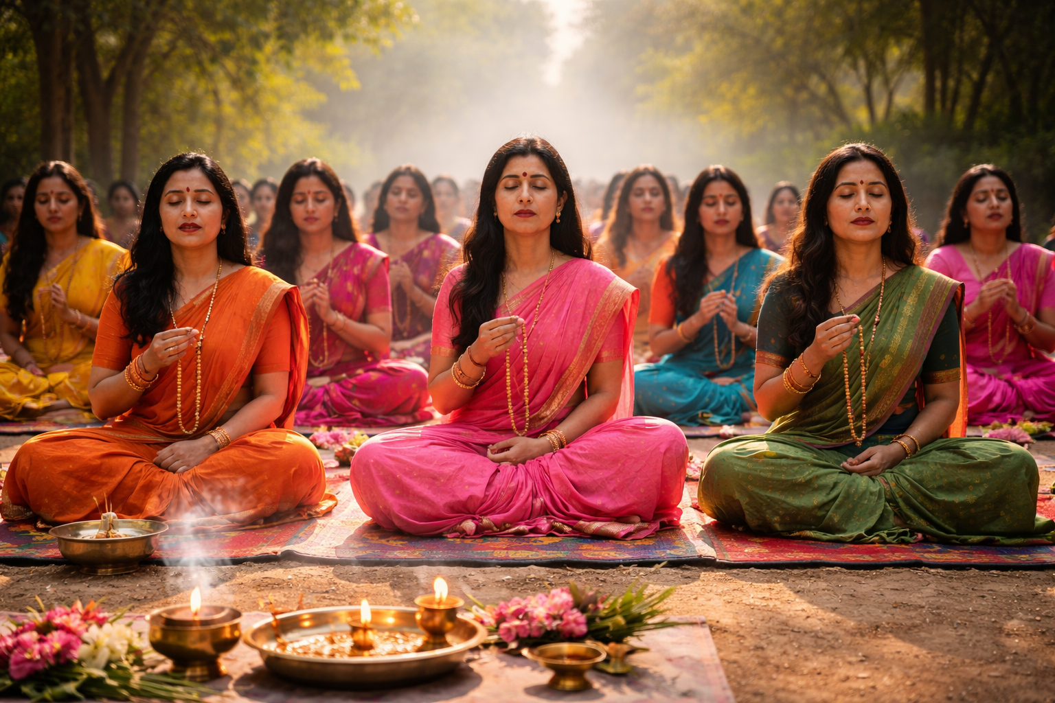 WOMEN CHANTING MANTRAS
