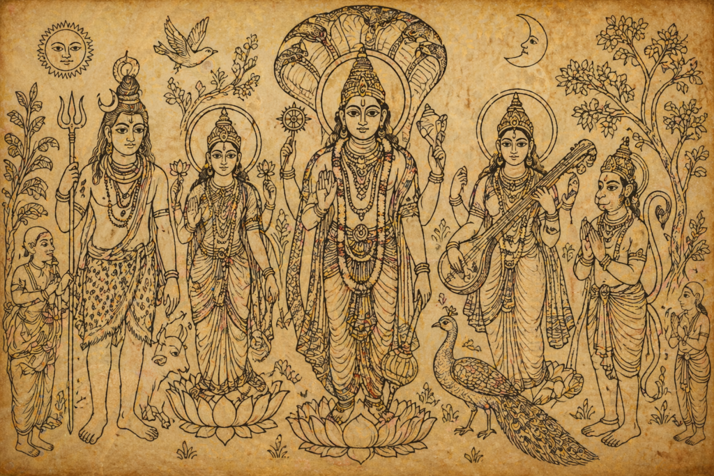 ANCIENT IMAGE OF SANATAN GODS